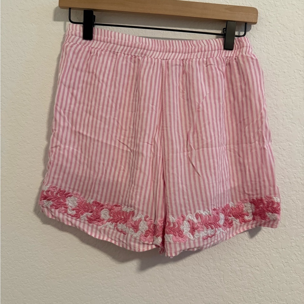 J. Marie// EUC Pink Striped Women's Pajama Set - Picture 7 of 8